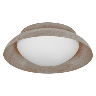 Abbildung von LEDVANCE ORBIS MADRID Deckenleuchte 305mm, holzfarben, 2XE27 Sockel, kann mit smarter Lampe bestückt werden, modernes Design, Metallgehäuse, geeignet für Innenräume, rund, IP20 Schutzklasse