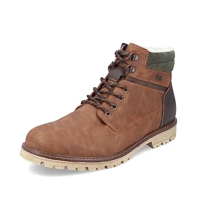 Abbildung von Rieker Schnürstiefelette, Herren, Größe: 47, Peanut moro moos Schuhe