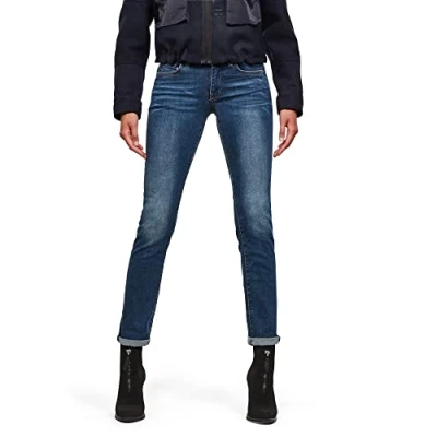 Abbildung von G Star Damen Midge Straight Jeans, Blau (medium aged D07145 6553 071), 24W / 32L