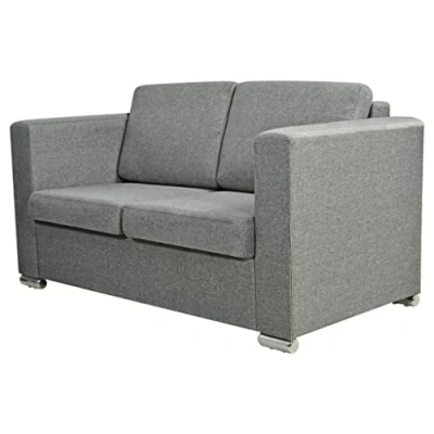 Abbildung von vidaXL 2 Sitzer Polstersofa Loungesofa Stoffsofa Couch Lounge Sitzmöbel Hellgrau