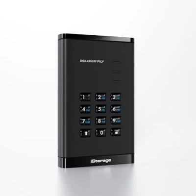 Abbildung von diskAshur Pro3 5TB USB C + A / 2.5&quot; external HDD Military Grade, AES XTS 256 bit hardware encryption, FIPS PUB 197 Keypad Bootable IP56 140 3 Level3