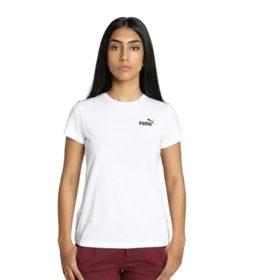 Abbildung von Puma Small LOGO Sport Tshirt, Damen, Größe: Large, white