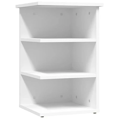 Abbildung von vidaXL Beistellregal Regal Standregal Bücherregal Dekoregal Ablageregal Beistelltisch Beistellschrank Standschrank Weiß 35x35x55cm Holzwerkstoff
