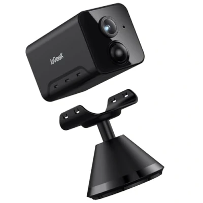 Abbildung von ieGeek Überwachungskamera Innen Akku,2.4GHz WLAN,Mini Kamera Live Übertragung Handy,Kabellose mit 15M Nachtsicht,PIR Bewegungserkennung,2 Wege Audio,Alexa