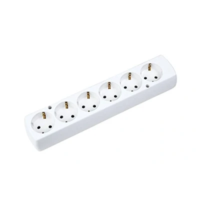 Abbildung von Steckdosenleiste 6 fach ohne Kabel Schukosteckdose (6 Fach)