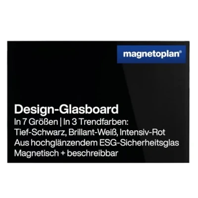 Abbildung von Magnetoplan Design Glasboards magnetisch 13402012 schwarz