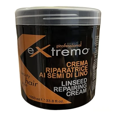 Abbildung von extremo professionelle, reparierende &amp; Repair Haarmaske mit Leinsamenöl 1 Liter Made in Italien