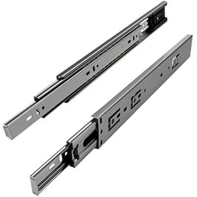 Abbildung von 2 Paar Vollauszüge belastbar bis 45 Kg mit Selbsteinzug Länge 650 mm Höhe Auszug von SOTECH dem Spezialist für Schubladenführungen