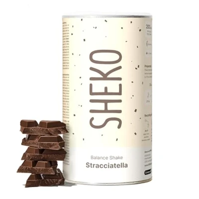 Abbildung von SHEKO Balance Shake Stracciatella 21 Cremige Mahlzeitenersatz Shakes zum Abnehmen Proteinreich, Glutenfrei &amp; Natürlicher Geschmack