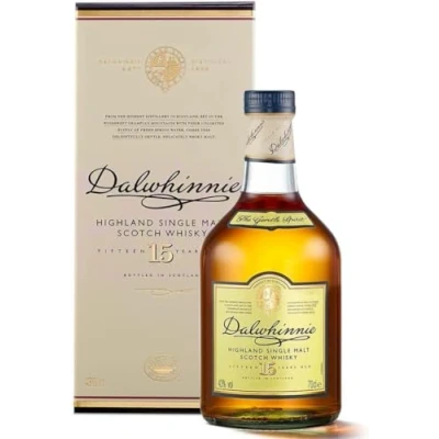 Abbildung von Dalwhinnie 15 Jahre mit Geschenkverpackung handgefertigt in den schottischen Highlands aromatischer Single Malt Scotch Whisky 43% vol 700 ml Einzelflasche