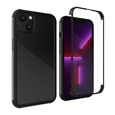 Abbildung von MyGadget 360 Grad Hülle für iPhone 14 Plus Rundumschutz Vorne &amp; Hinten Full Cover mit eingebautem Displayschutz Vollschutz in Schwarz