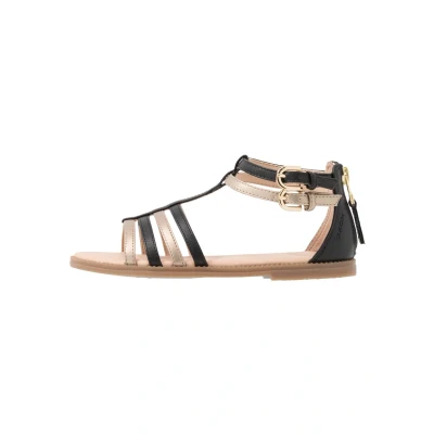 Abbildung von Geox Karly GIRL Riemensandalette für Kinder, Größe: 41, Black/platinum Schuhe