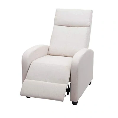 Abbildung von Mendler Fernsehsessel HWC F76, Relaxsessel Sessel Liegesessel, Liegefunktion verstellbar Stoff/Textil Creme