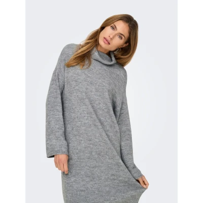 Abbildung von ONLY Onltalio Rollneck Dress Strickkleid, Damen, Größe: Small, Light grey
