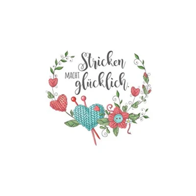 Abbildung von stricken macht glücklich: Notizbuch / Journal mit Punktraster für alle die gerne &amp; Handarbeiten machen. 100 Seiten, ca. A5