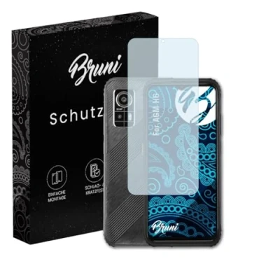 Abbildung von Bruni Schutzfolie kompatibel mit AGM H6 Folie, glasklare Displayschutzfolie (2X)