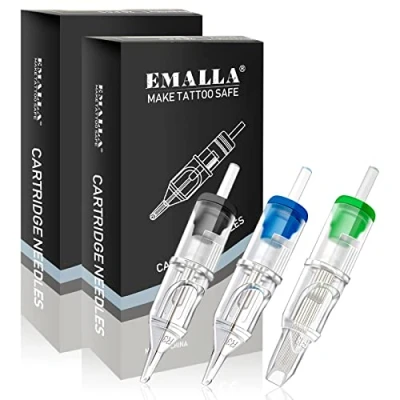 Abbildung von Cartridge MIX RL RS M1 Emalla 40 Stück Cartridges 3RL 5RL 7RL 5RS 7RS 5M1 7M1 9M1 Round Liner Shader Magnum für Künstler