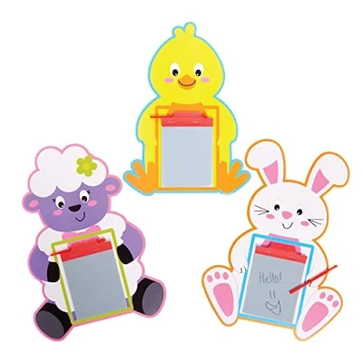 Abbildung von Baker Ross FX476 Osterfiguren Magisches Schiefertafel Spielzeug 10er Pack, Oster Zeichenspielzeug und Partytütenfüller