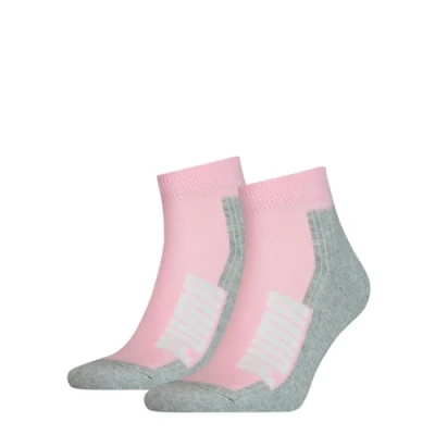 Abbildung von PUMA Unisex Herren Damen Quarter Socken BWT CUSHIONED 6er Pack Schwarz Weiss Blau Rosa 35 38 39 42 43 46 83% Baumwolle, Basic Pink, 39/42