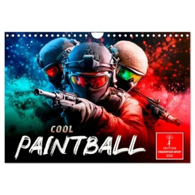 Abbildung von Paintball cool (Wandkalender 2025 DIN A4 quer), CALVENDO Monatskalender