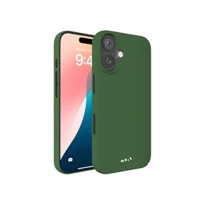 Abbildung von Mous Hülle für iPhone 16 MagSafe Kompatibel Case Super Thin 2.0 Schlanke Design Handyhülle Waldgrün