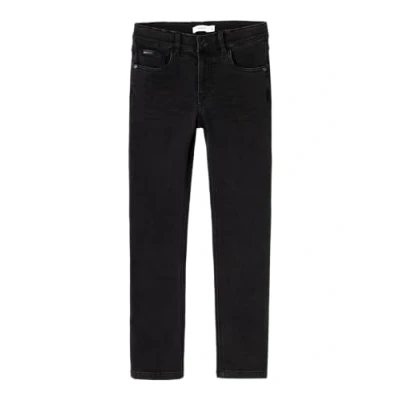 Abbildung von NAME IT Jungen Nkmryan Regular Fleece 7330 an O Slim fit Jeans, Black Denim, 116 EU