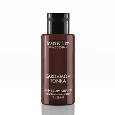 Abbildung von Jean &amp; Len Mini Hand Body Cleanser Cardamom Tonka, für ein duftendes Reinigungserlebnis, Körper Handseife in einer hochwertigen Flasche, ideal Reisen, exotisch würziger Duft, vegan, 50 ml
