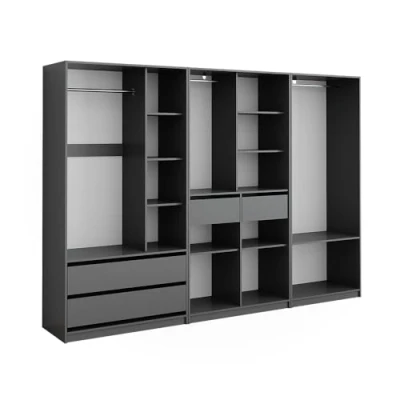 Abbildung von Vicco Kleiderschrank Elmo, Anthrazit, 100 x 200 cm 3er Set