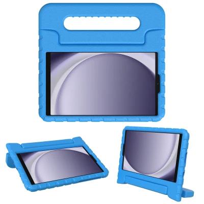 Abbildung von Schutzhülle mit Handgriff kindersicher für das Samsung Galaxy Tab A9 Blau