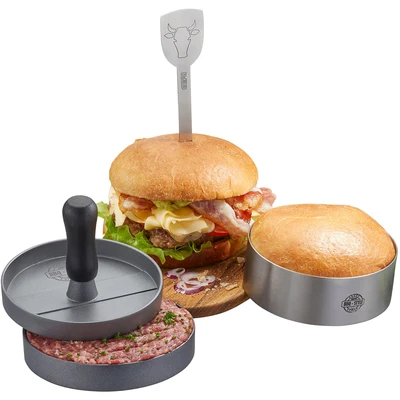 Abbildung von GEFU Burgerpresse &quot;BBQ&quot;, (3 St.), hochwertiges Edelstahl Set für perfekte Burger, einfach zu handhaben.