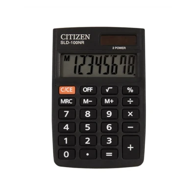 Abbildung von Taschenrechner CITIZEN SLD 100NR 8 stelliges Display schwarz 1 Stk.