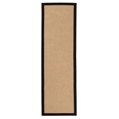 Abbildung von carpetfine Sisalteppich Läufer Schwarz 70x240 cm Moderner Teppich für Wohn und Schlafzimmer