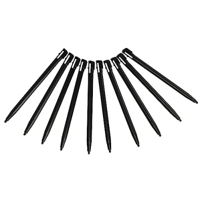 Abbildung von vhbw 10x Eingabestifte kompatibel mit Nintendo DSi, DSi XL, DS Lite Spielekonsole 9,2 cm lang Schwarz