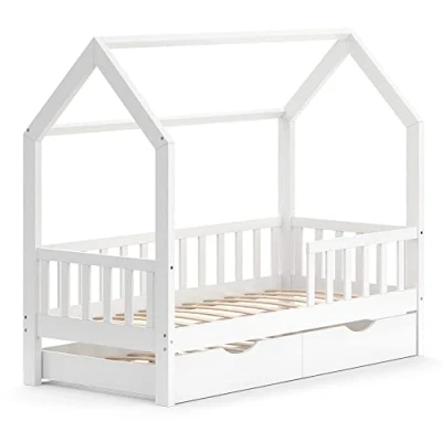 Abbildung von VitaliSpa Hausbett Wiki, Weiß, 80x160 cm mit Gästebett