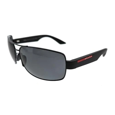 Abbildung von Prada Linea Rossa Herren PS 50ZS 1AB02G Gläser SONNENBRILLEN Metall Schwarz Grau Pillow Polarisiert