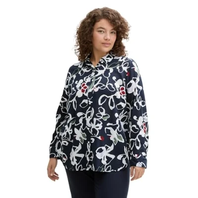 Abbildung von TOM TAILOR Plus Langarmbluse Gemusterte Bluse