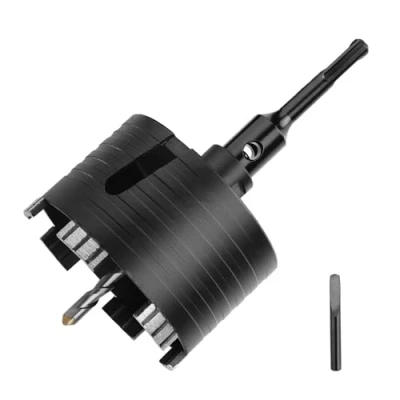 Abbildung von Bohrkrone 115mm mit M16 Aufnahme,SDS Plus Adapter 110mm für Mauerwerk, Kalksandstein,Ziegel,Stein,Put