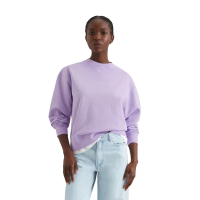Abbildung von Marc O&#039;Polo Denim MIT Kuscheliger Innenseite Sweatshirt, Damen, Größe: Large, Wild orchid