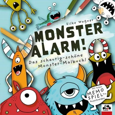Abbildung von Monster Alarm! Das schaurig schöne Malbuch für Kinder ab 3 Jahren: Mit tollem Memo Spiel zum Ausschneiden!
