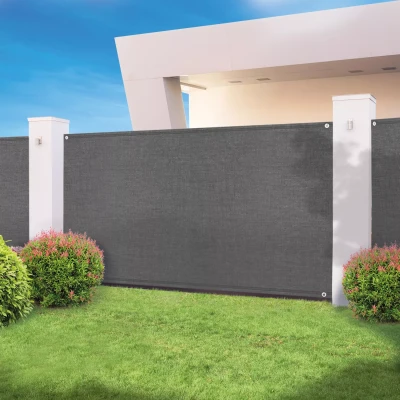 Abbildung von IDMarket Sichtschutz mit hoher Dichte, grau 1,8 x 10 m 300 g/m², Profi Qualität