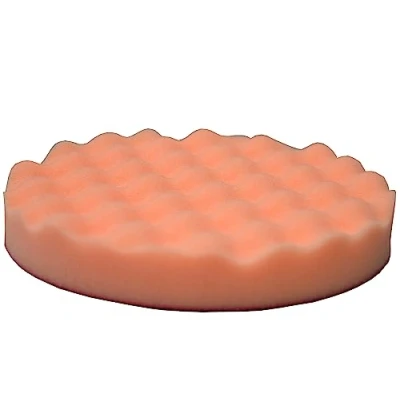 Abbildung von ROTWEISS 8450 Polierschwamm Ø 160 mm orange gewaffelt hart