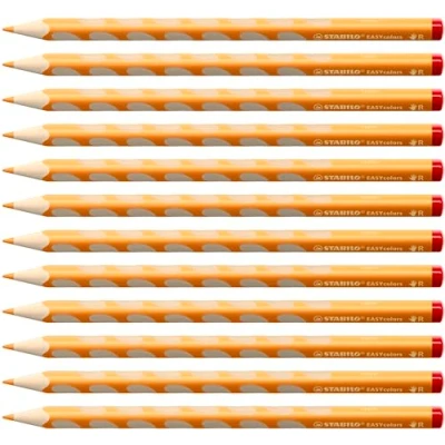 Abbildung von Ergonomischer Buntstift für Rechtshänder STABILO EASYcolors 12er Pack gelb orange