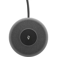 Abbildung von Logitech MeetUp Zusatzmikrofon, Breitband Audio mit Rauschunterdrückung, Bluetooth, Stummschaltung, LED Anzeigen, Kompatibel Videokonferenz Webcams, Für größere Meetingräume Schwarz