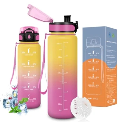 Abbildung von Vikaster Wasserflasche, Trinkflasche 0.5l, Fahrrad, Kohlensäure Geeignet, Sportflasche für Kinder, Schule, Fitness, Outdoor
