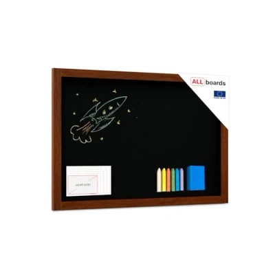 Abbildung von ALLboards Kreidetafel mit lackiertem Holzrahmen 120x90cm, Schwarz, Schreibtafel, Kreide + Zubehör Set, wand, Schreibtafel zum Aufhängen, Wand Tafel Holz, gastronomie