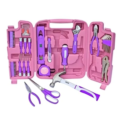 Abbildung von P &amp; K Renovierungsset 75 Teiliges Werkzeugset Werkzeugkoffer in Pink, (75 St)