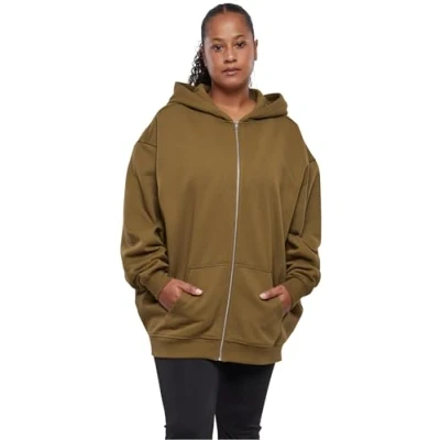 Abbildung von Urban Classics Oversized Sweatjacke, Damen, Größe: XXL, Summerolive