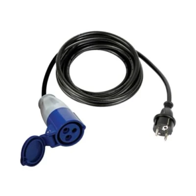 Abbildung von PEREL Kabel schuko stecker auf cee kupplung 3 m Verlängerungskabel