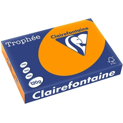Abbildung von 5 x Clairefontaine Kopierpapier Trophee A4 120g/qm VE=250 Blatt orange
