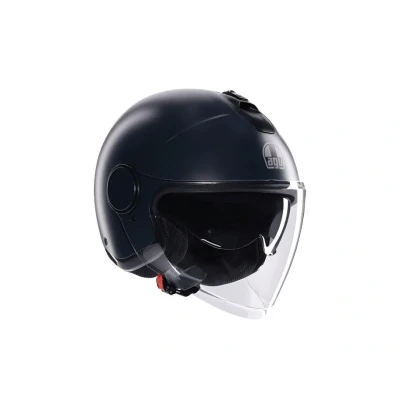 Abbildung von AGV ETERES E2206, Unisex Jet Motorradhelm, Motorrad Helm mit Diebstahlschutzring, Anti Kratz und UV Visier, Technologie zur Sofortigen Schweißabsorption, Matt Black, XS